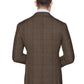 Oak Brown Herringbone Plaid Tweed Suit