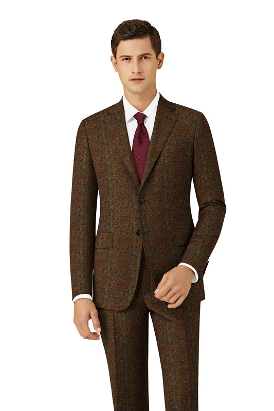HT01 Rusty Gold Harris Tweed Suit