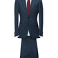 Blue Classic Herringbone Plaid Tweed Suit