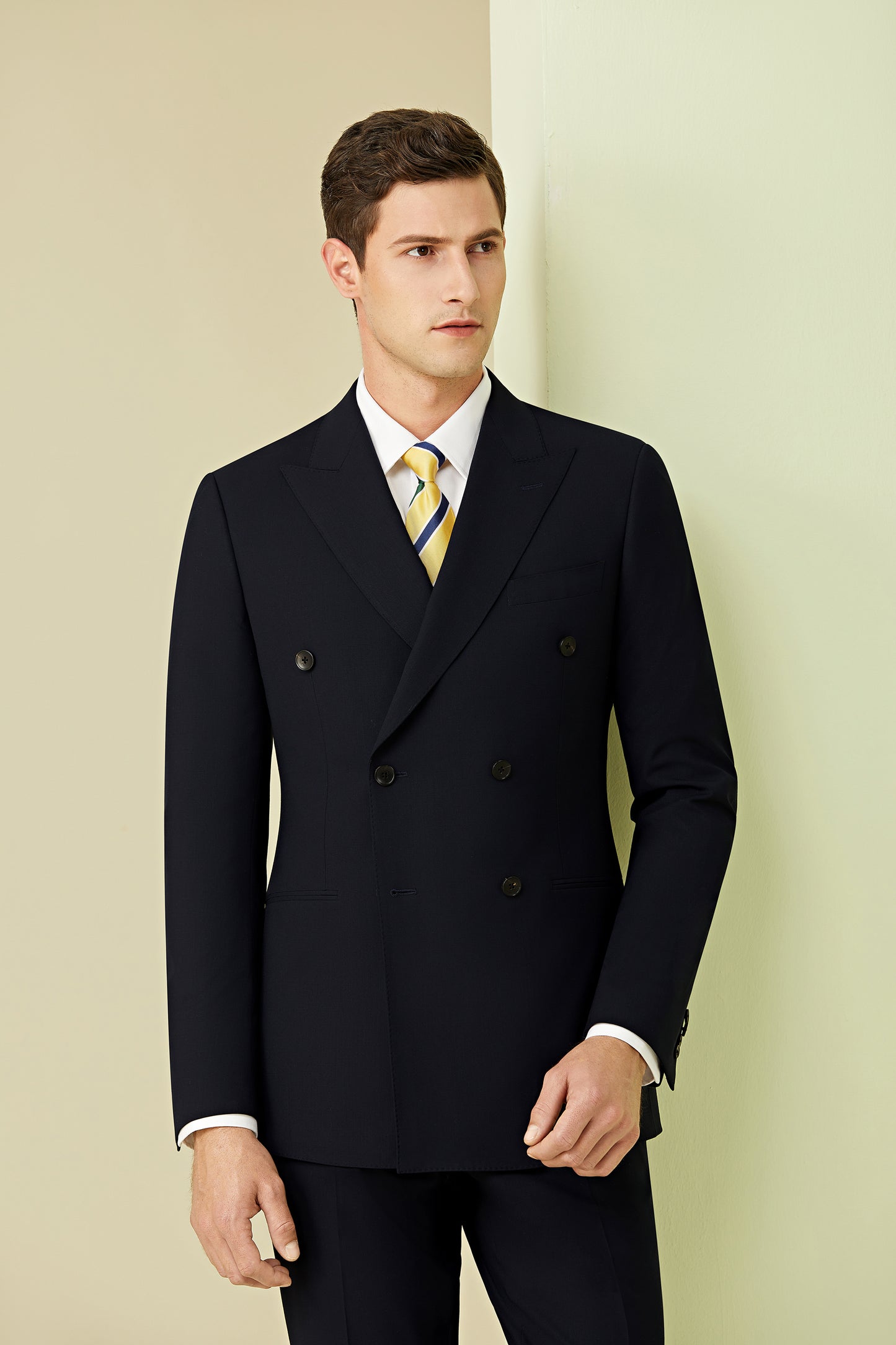Derby Black Double Breasted Suit
