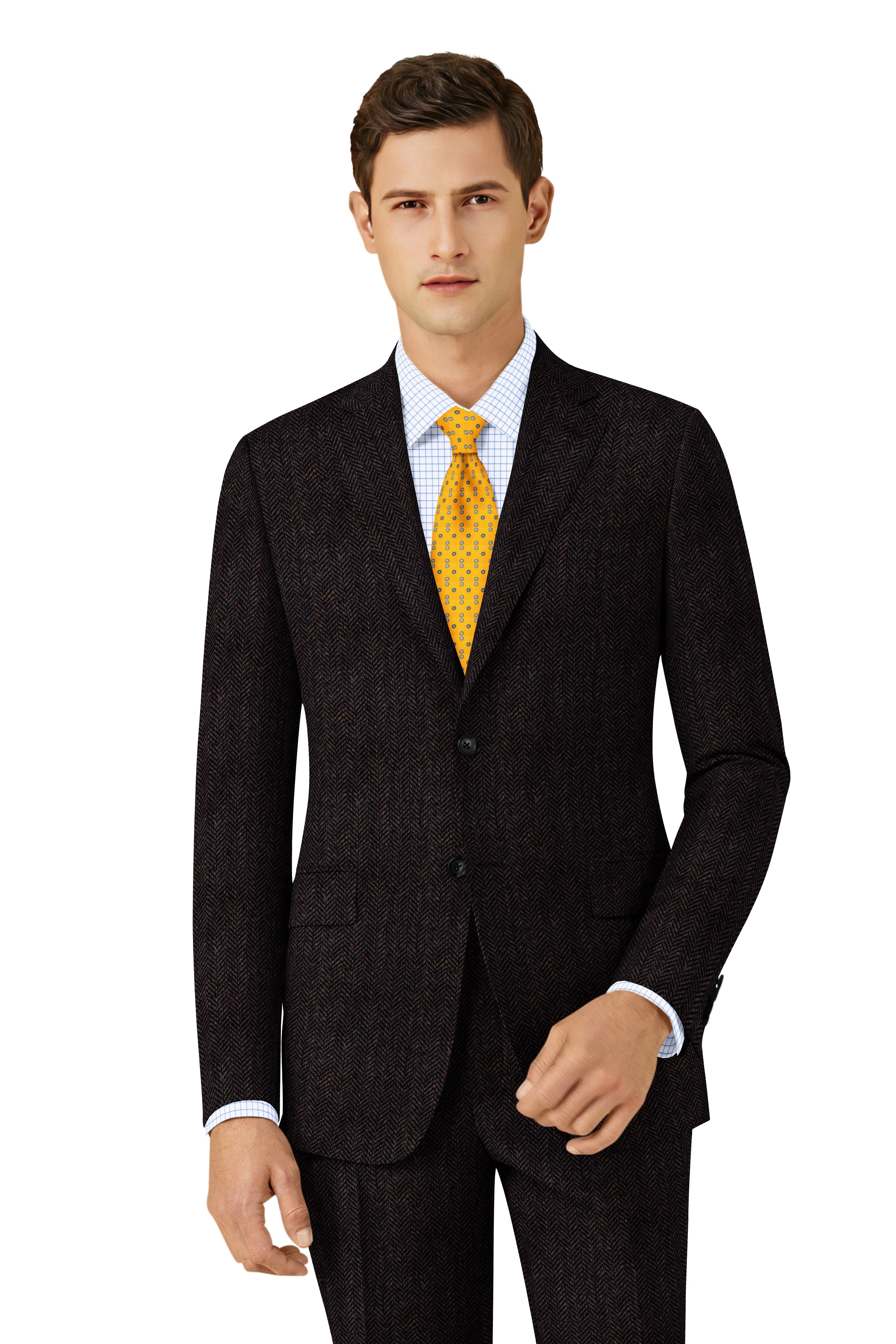 Dark tweed sale suit