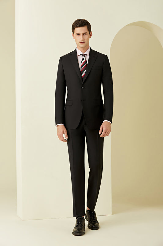Caledonia Black Wool Suit
